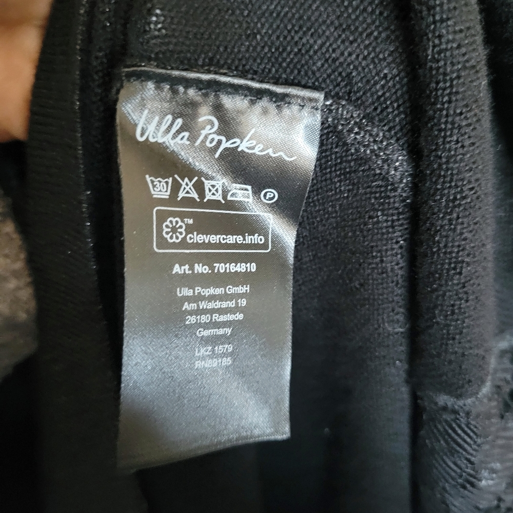 Ulla Popken Metallic Sparkle Empire Knit Lace Sleeve Dress - Picture 7 of 8